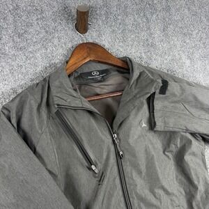 Mercedes Benz Gray Jacket Full Zip Windbreaker‎ Small S Auto Automotive